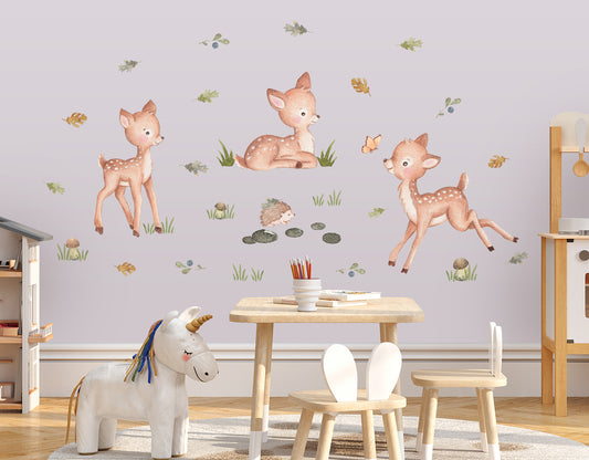 Deer. Forest animals - children room wall stickers.