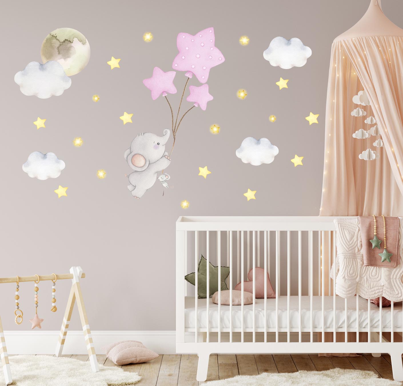 Nursery fashion wall stickers stars