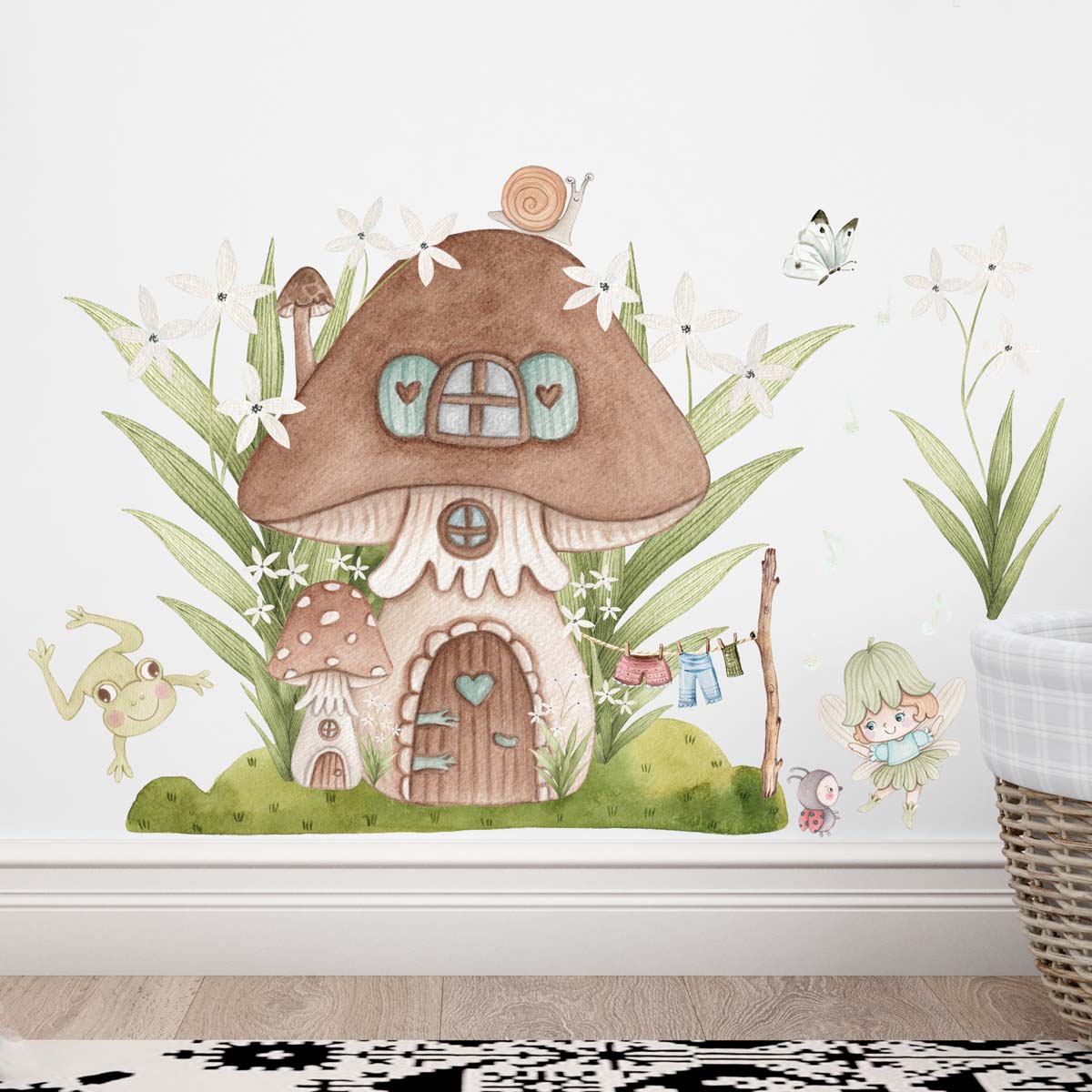 Flower fairies - small wall decals. Kids room.