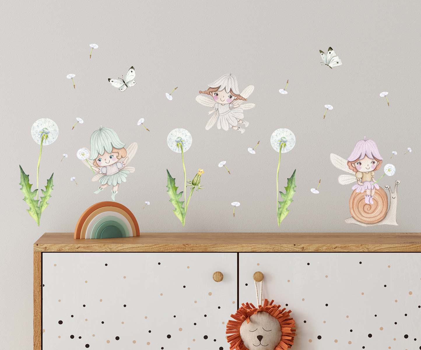 Magical fairies - flowers small wall decor for girl's room.